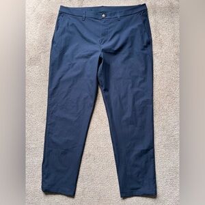Mens Lululemon Commission Trousers Classic Fit Warpstreme 38x30 Navy NWOT